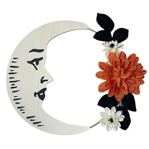 Target Wooden Crescent Moon Floral Wreath